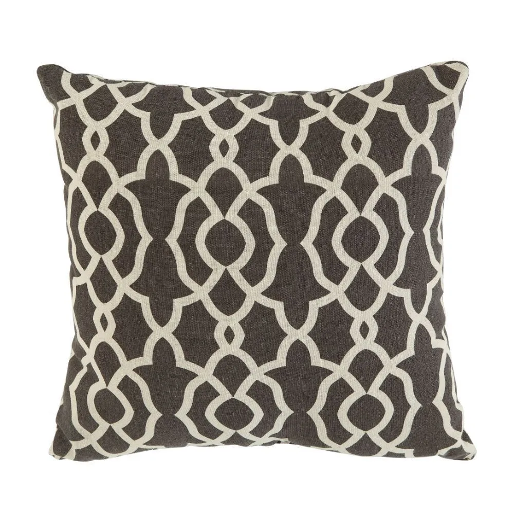 ACME Laurissa Sectional Sofa & Ottoman (2 Pillows) in Charcoal Linen 54375