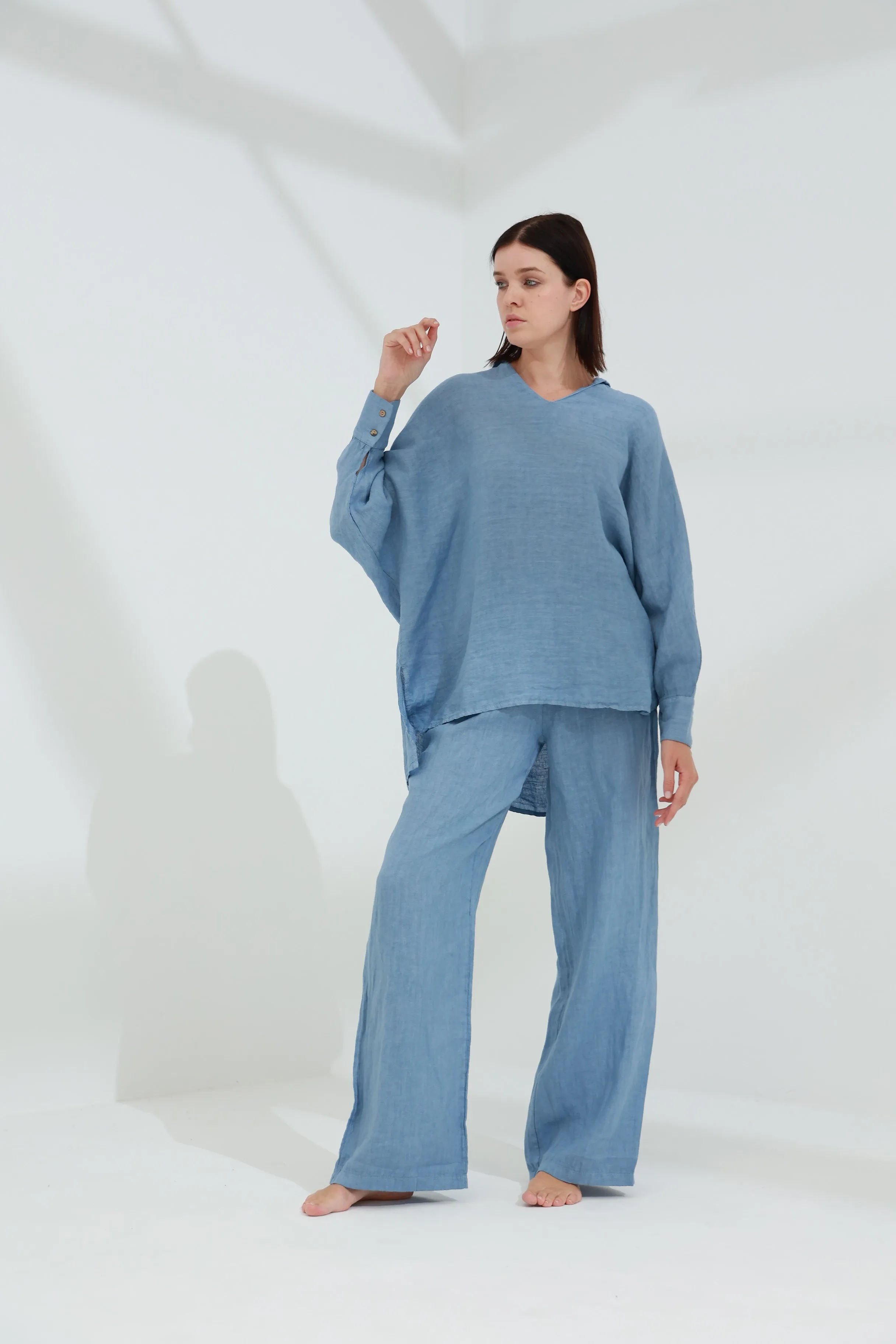 Armonia straight Leg Linen Pants Jeans