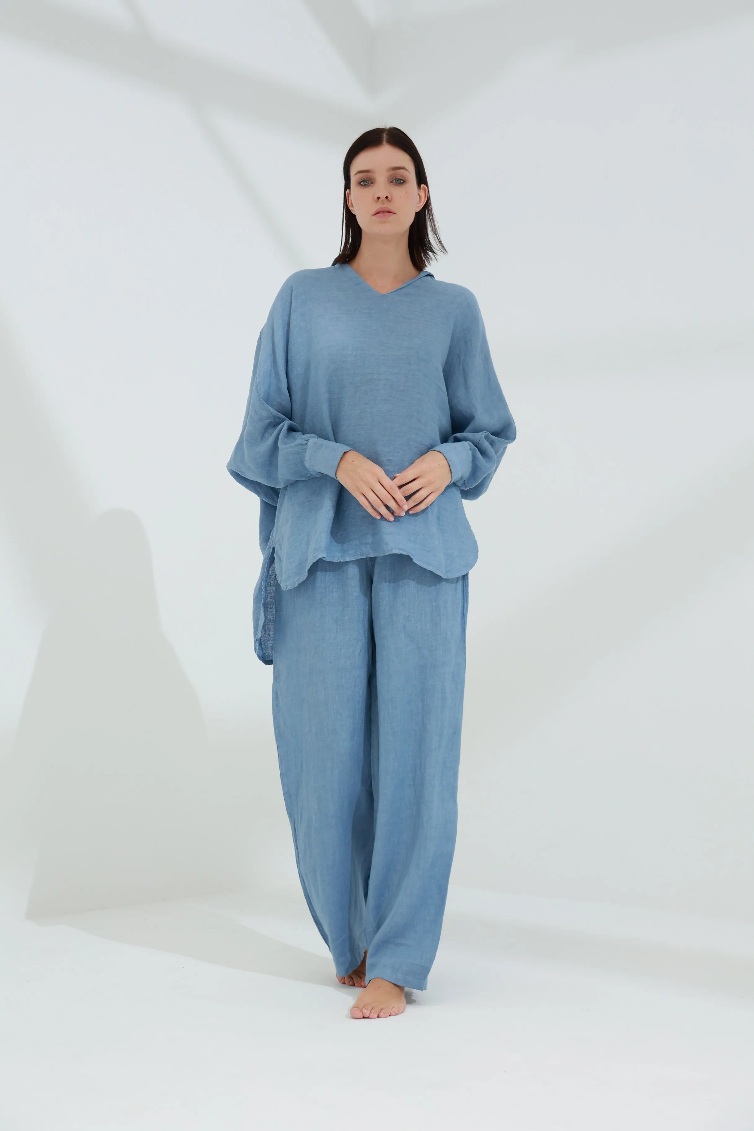 Armonia straight Leg Linen Pants Jeans