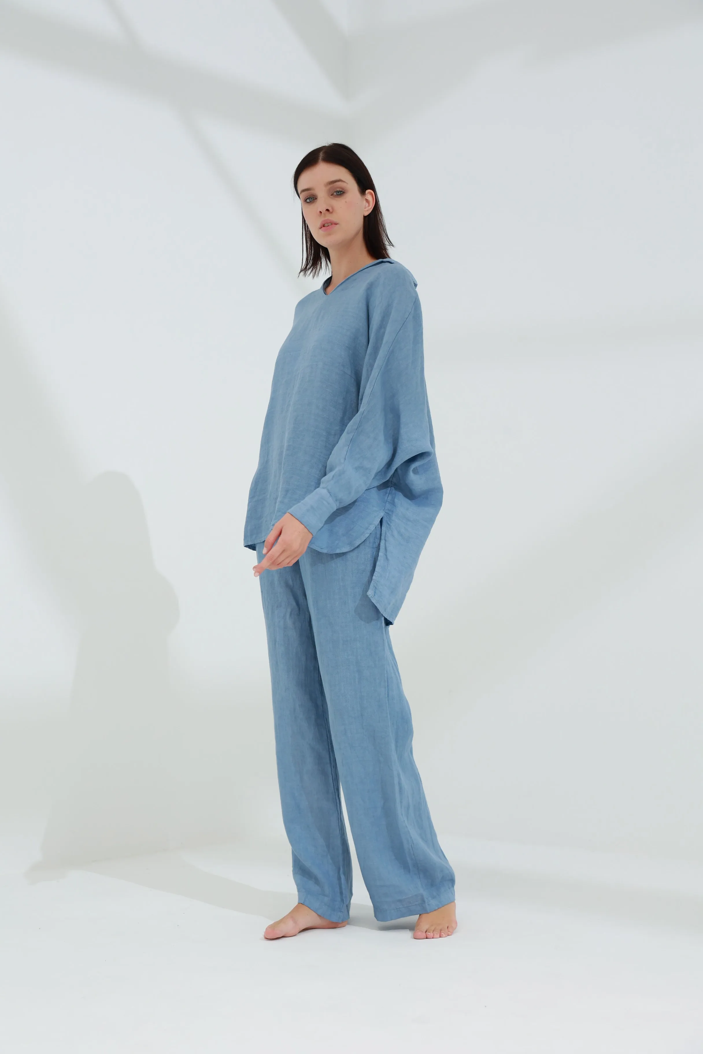 Armonia straight Leg Linen Pants Jeans