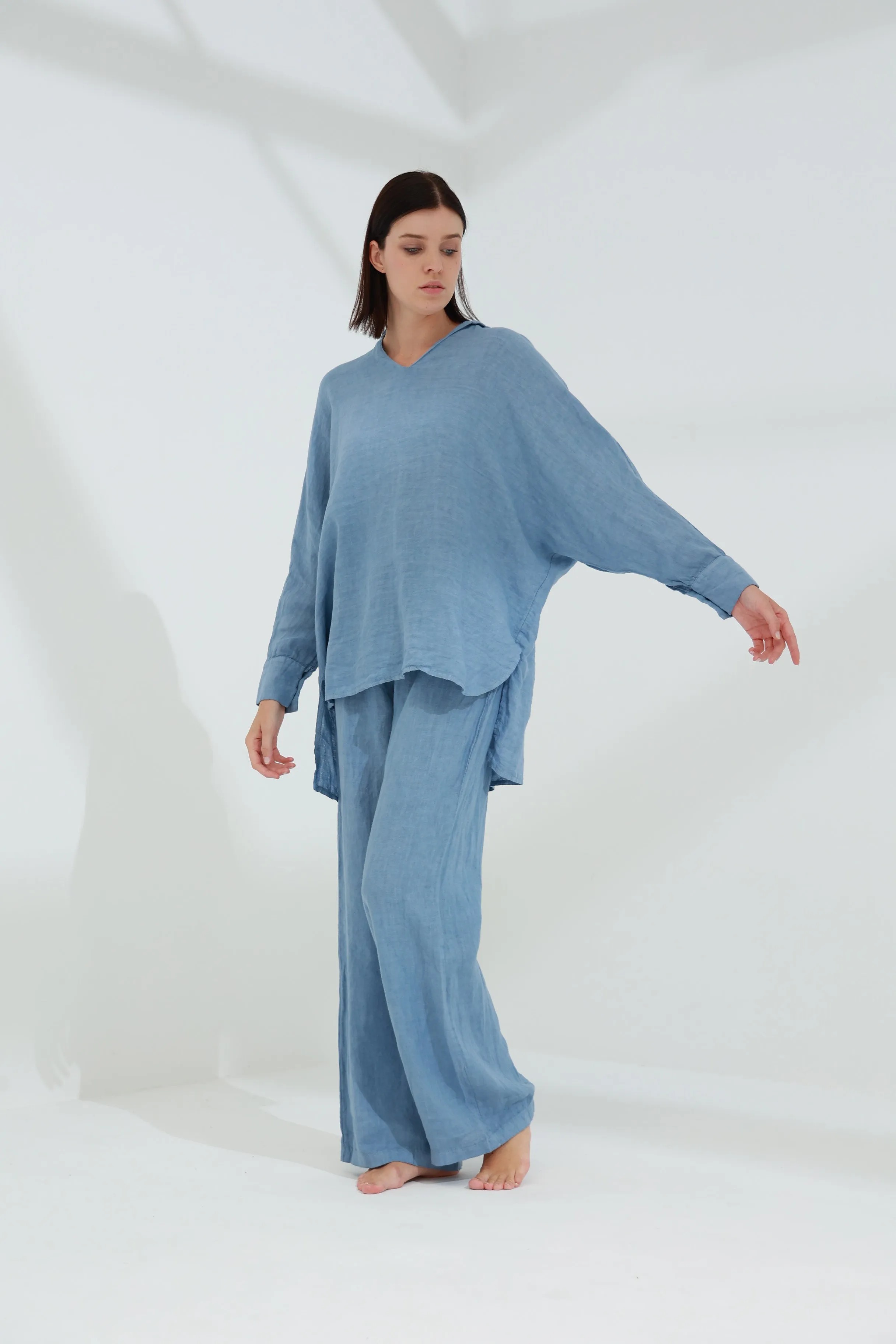 Armonia straight Leg Linen Pants Jeans