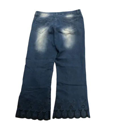 Blue Denim Jeans Wide Leg Cmc, Size 10
