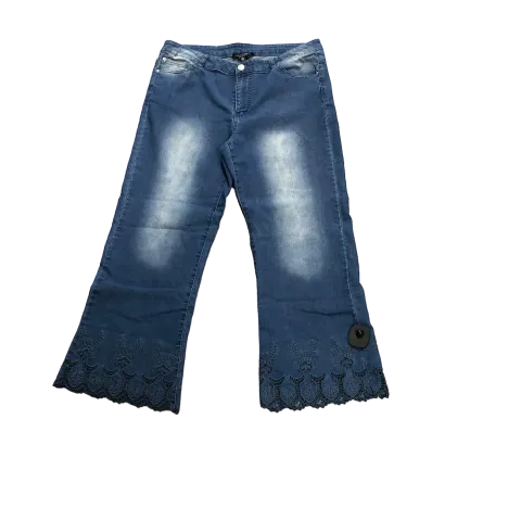 Blue Denim Jeans Wide Leg Cmc, Size 10