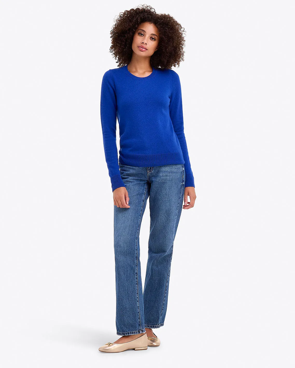 Button Shoulder Cashmere Sweater