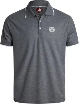 CANADA WEATHER GEAR Men's Polo Shirt - Tipped Spandex Short Sleeve Performance Polo with Contrast Collar Trim (Sizes: S-XXL)