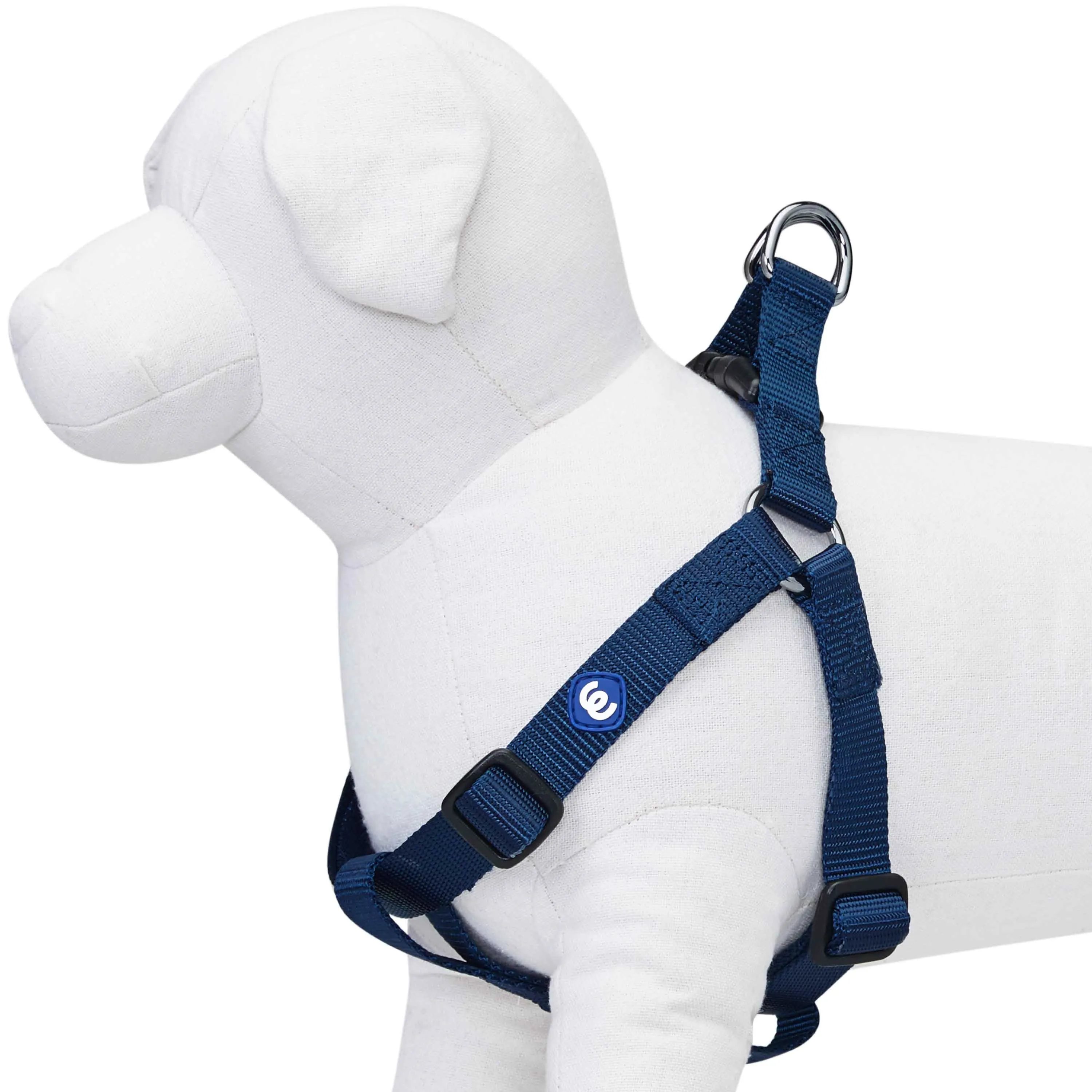 Classic Solid Color Adjustable Dog Harness, Blue