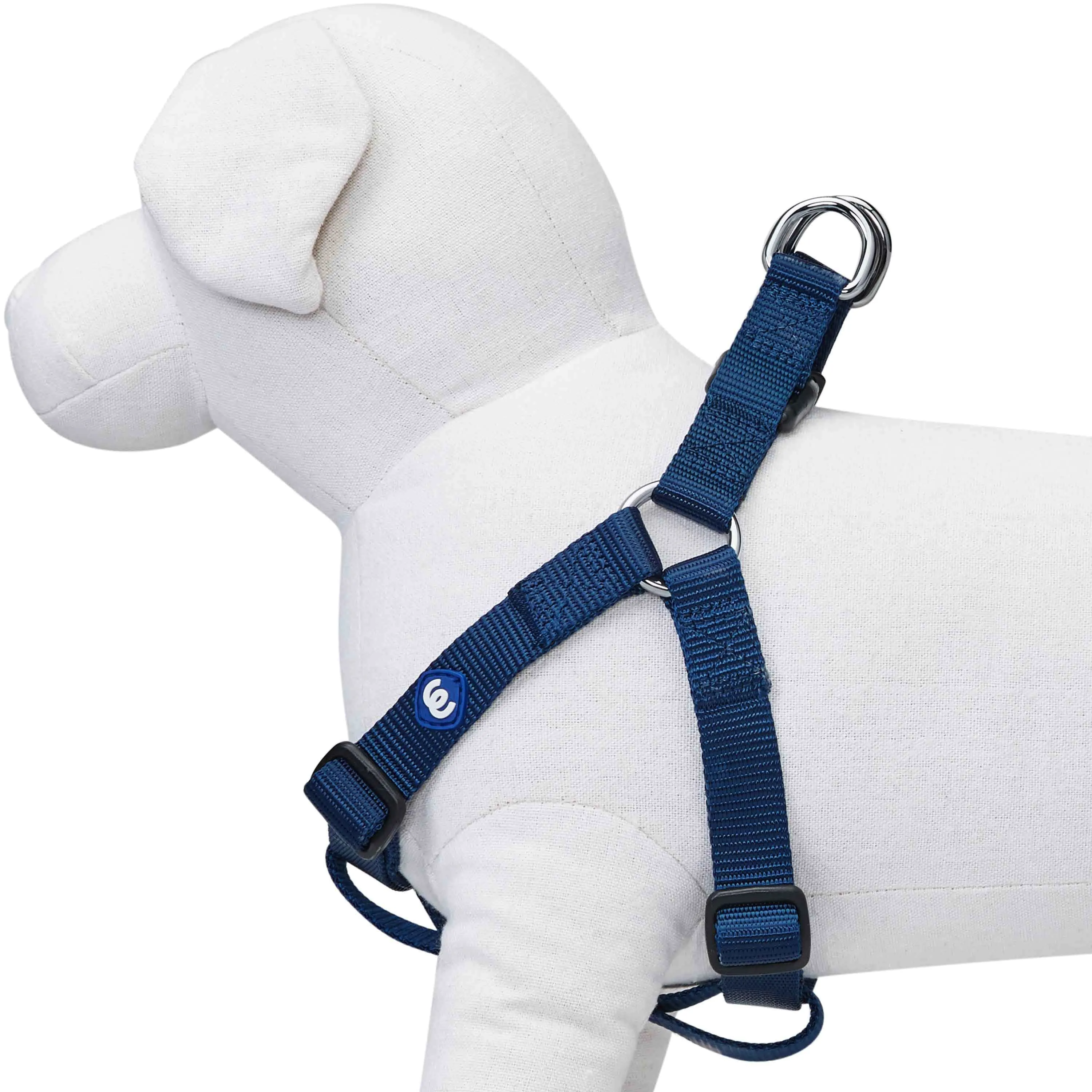 Classic Solid Color Adjustable Dog Harness, Blue