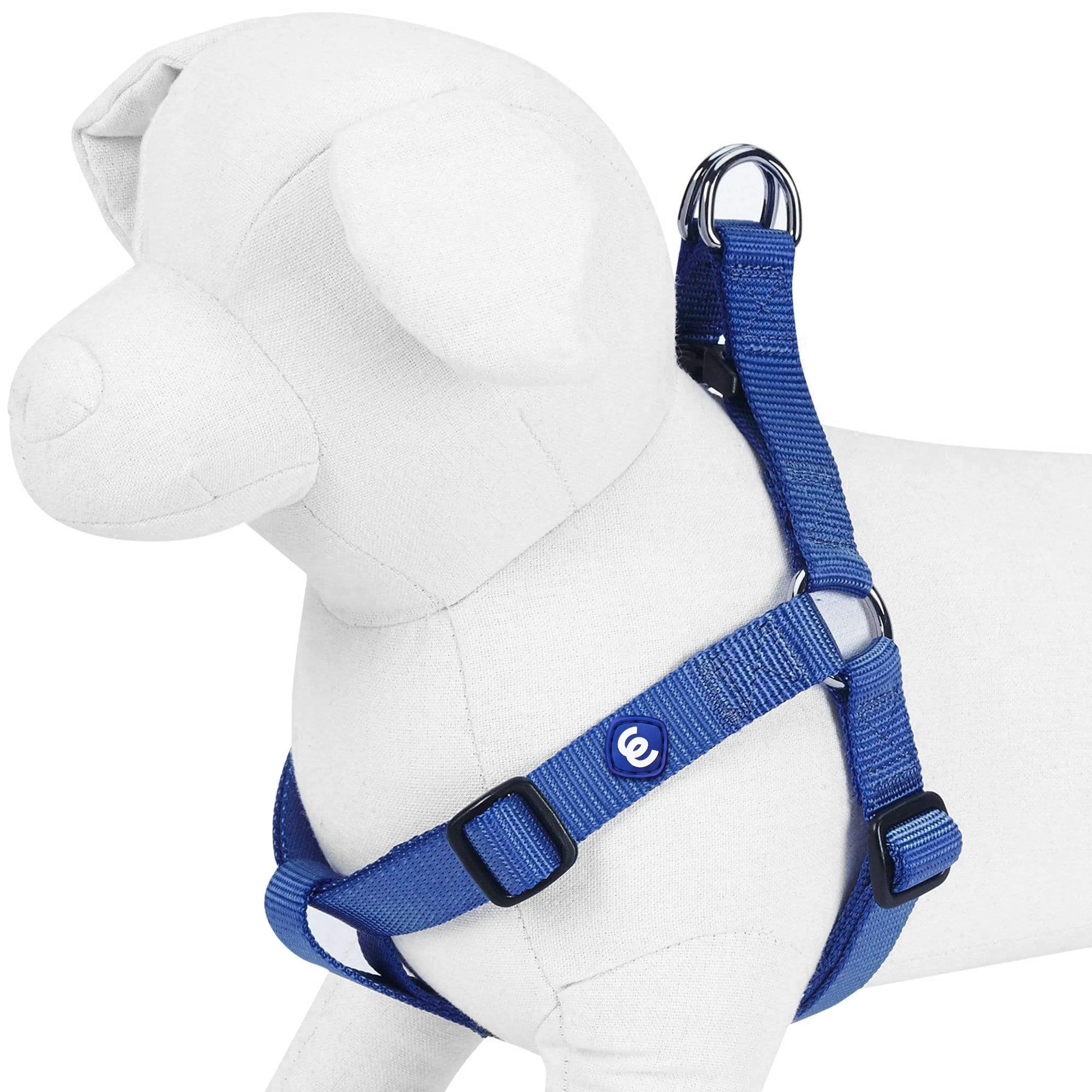 Classic Solid Color Adjustable Dog Harness, Blue