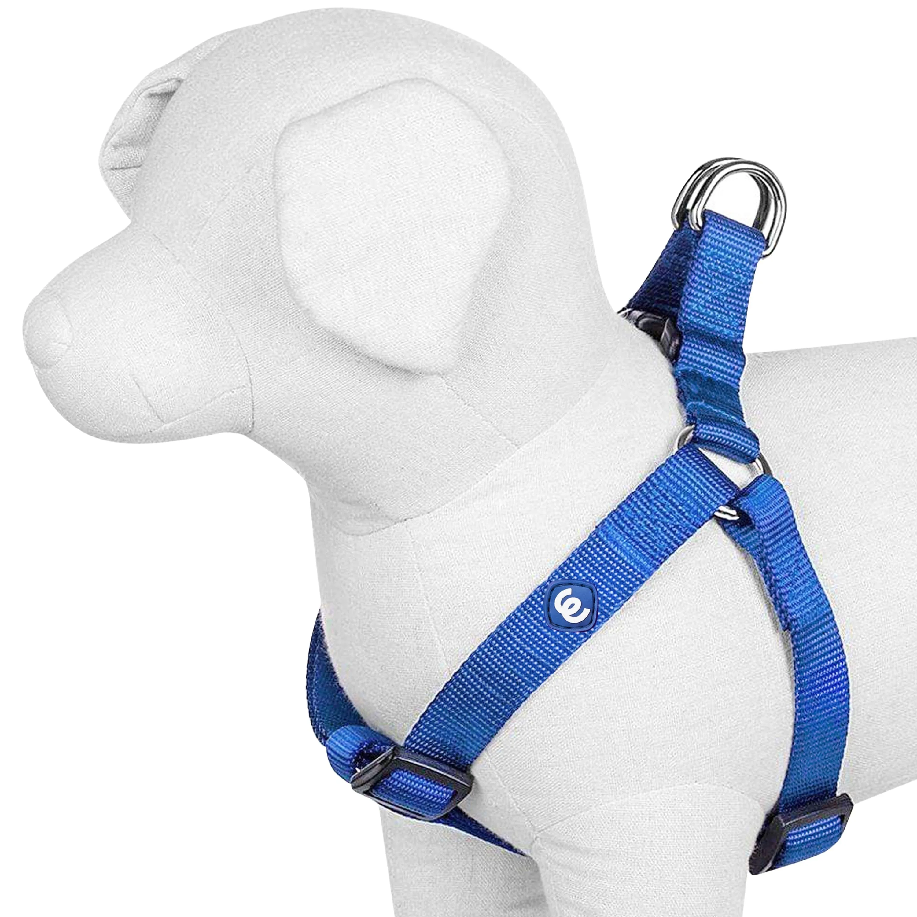 Classic Solid Color Adjustable Dog Harness, Blue