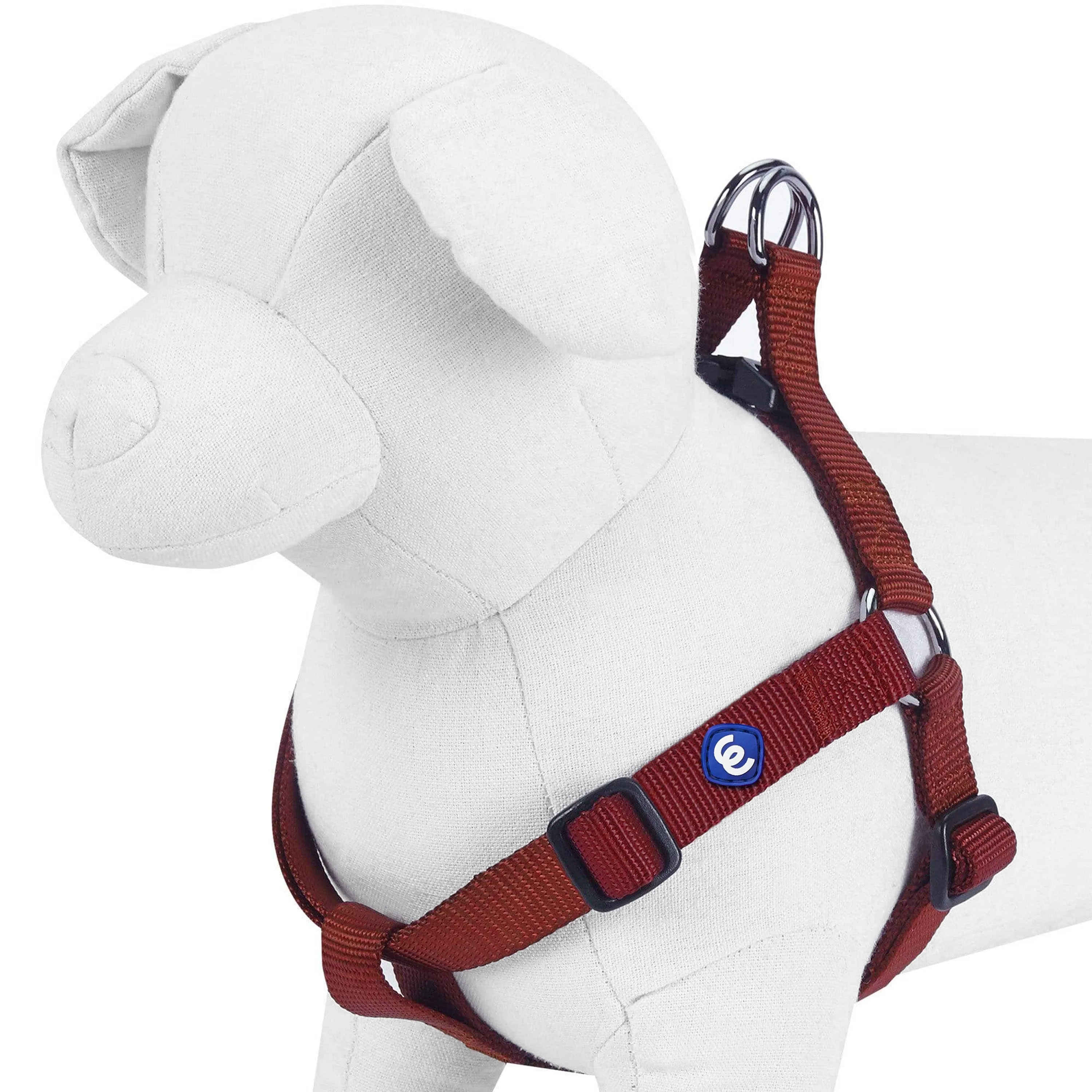 Classic Solid Color Adjustable Dog Harness, Pink/Red