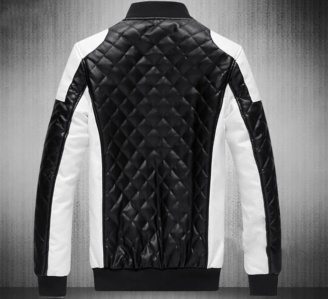 Cloudstyle Men's latticed Baseball Bomber Jacket Slim Fit Coat