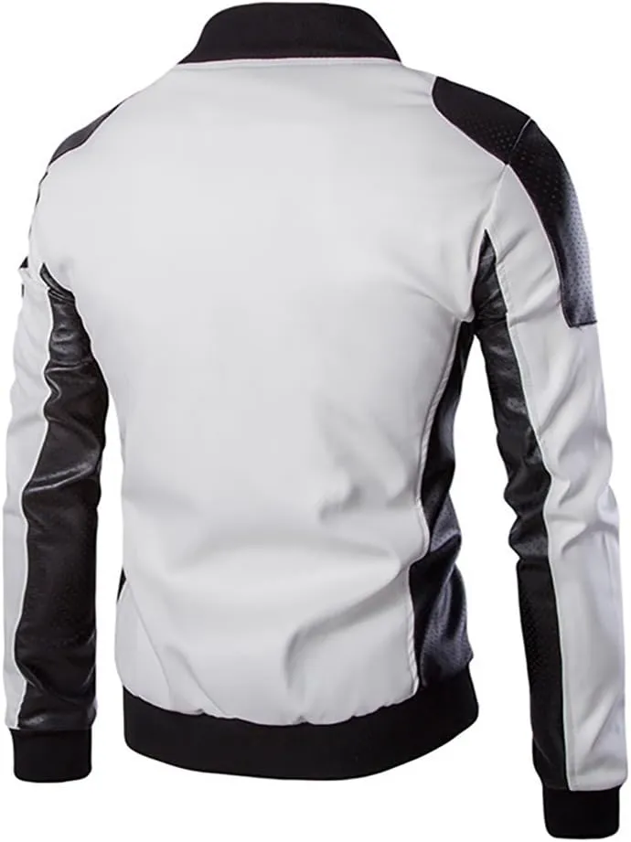 Cloudstyle Men's latticed Baseball Bomber Jacket Slim Fit Coat