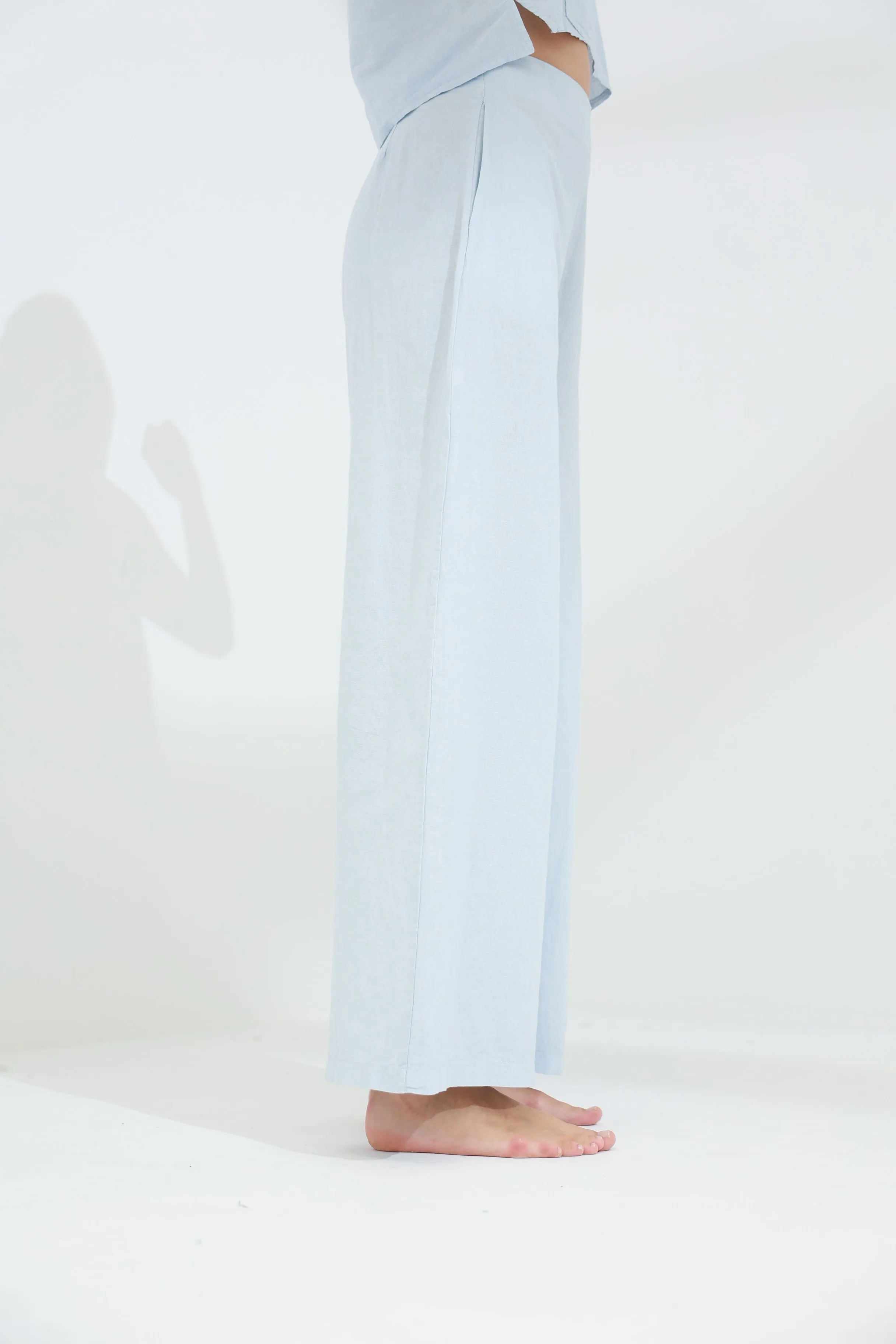 Colpo Linen Wide Leg Pants Cloud