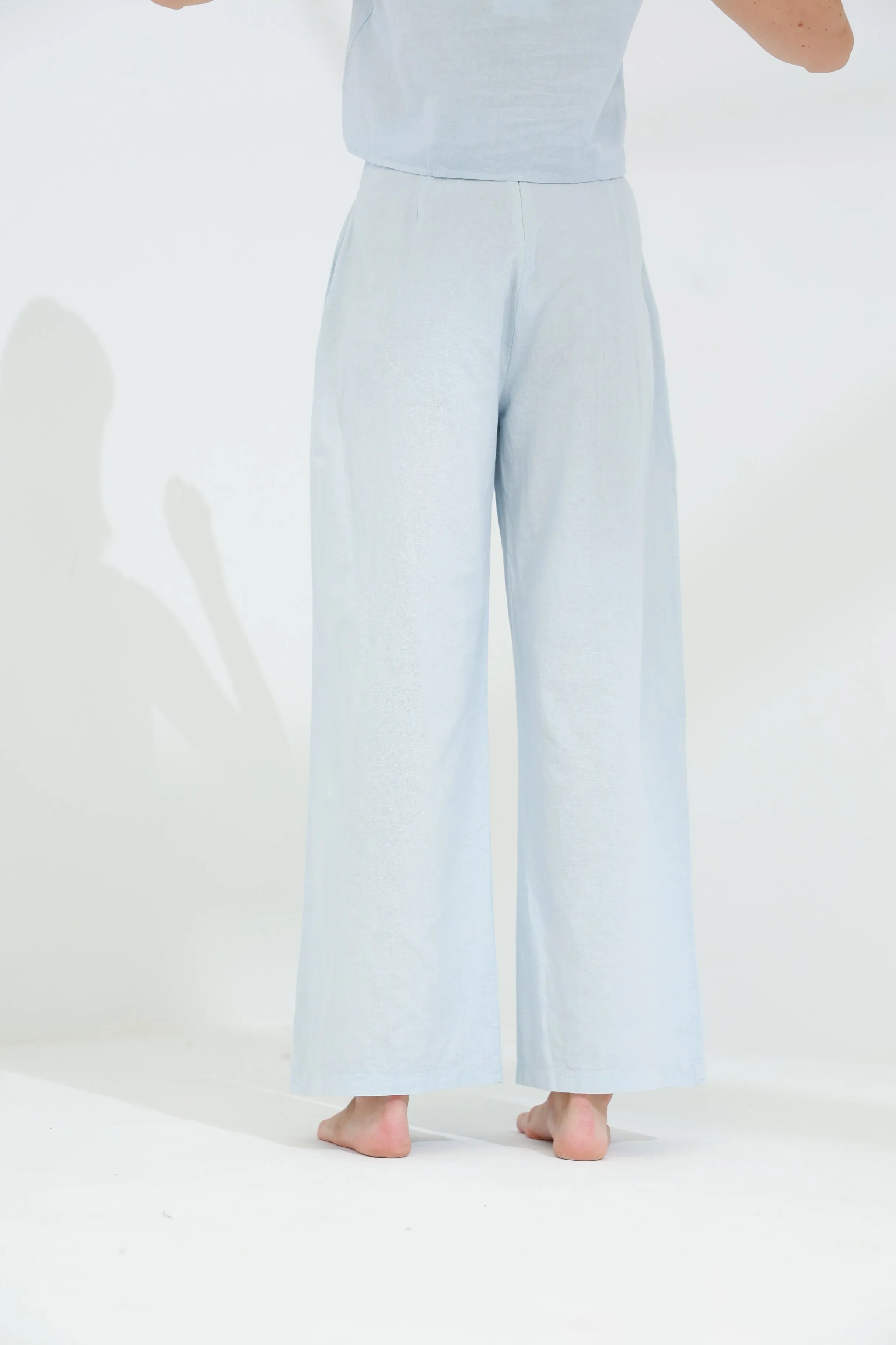Colpo Linen Wide Leg Pants Cloud