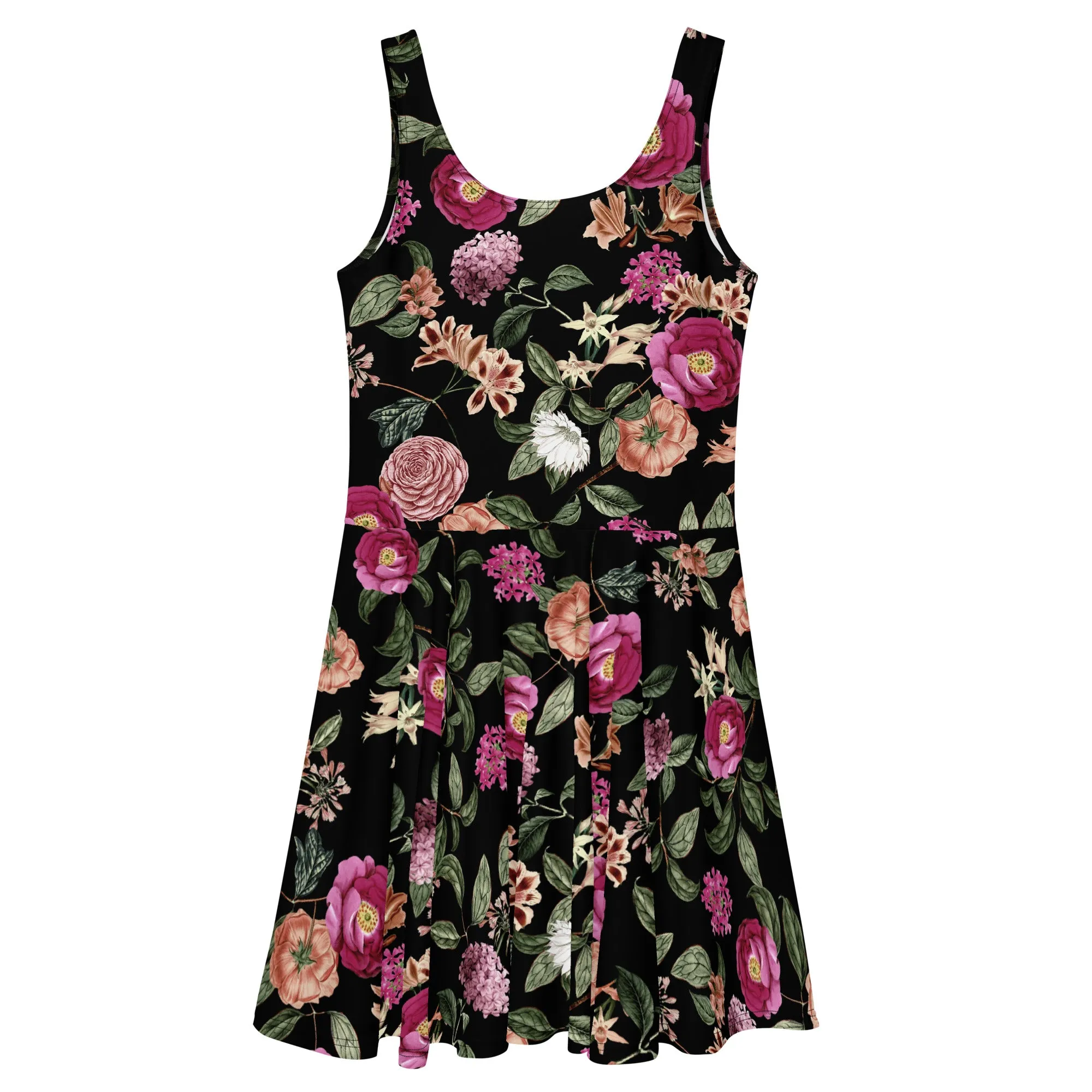 Dark Tropic Romance Skater Dress