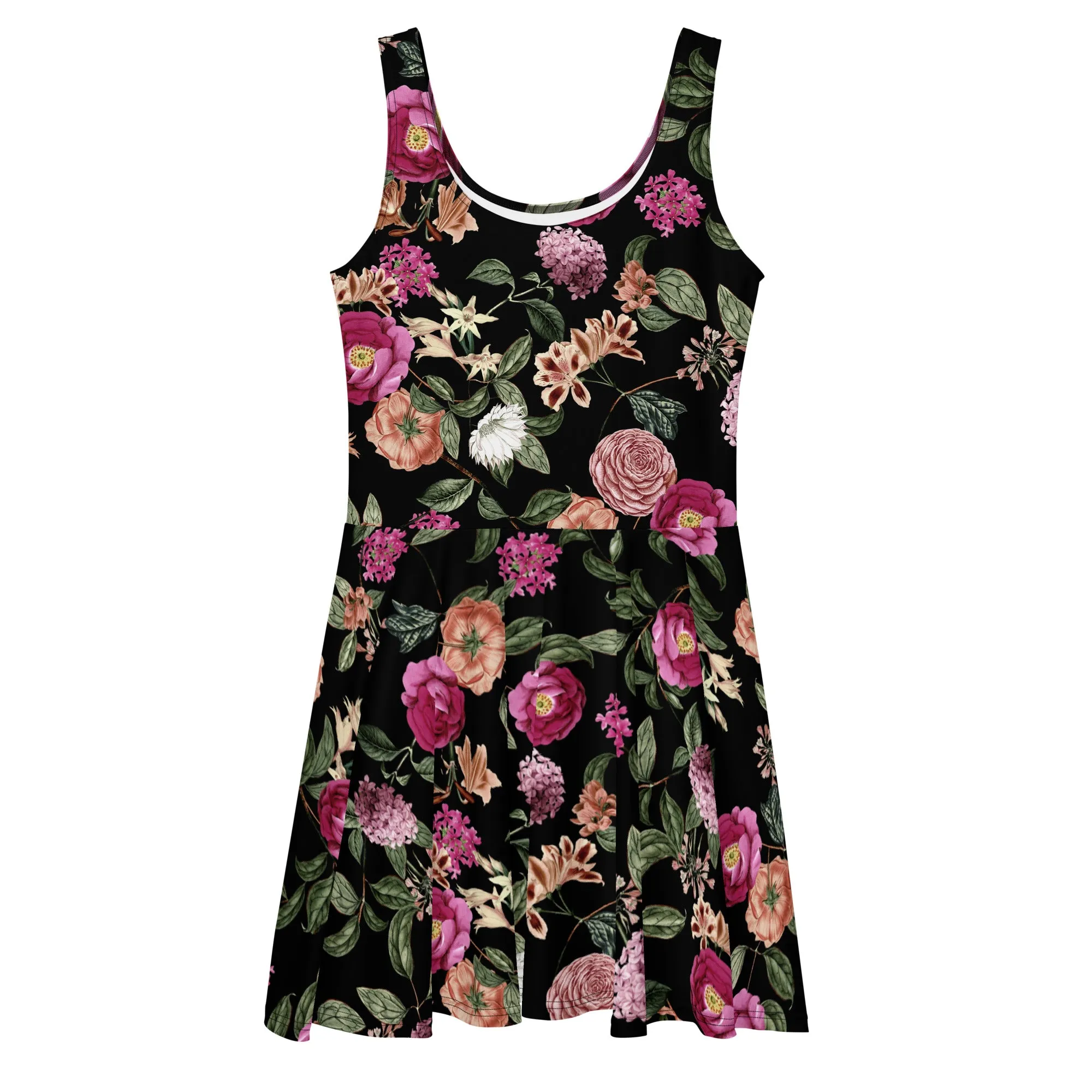 Dark Tropic Romance Skater Dress