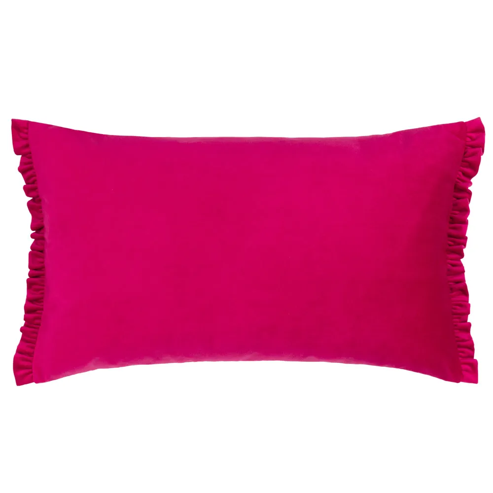 Dolcevita Striped Velvet Cushion Orange/Pink