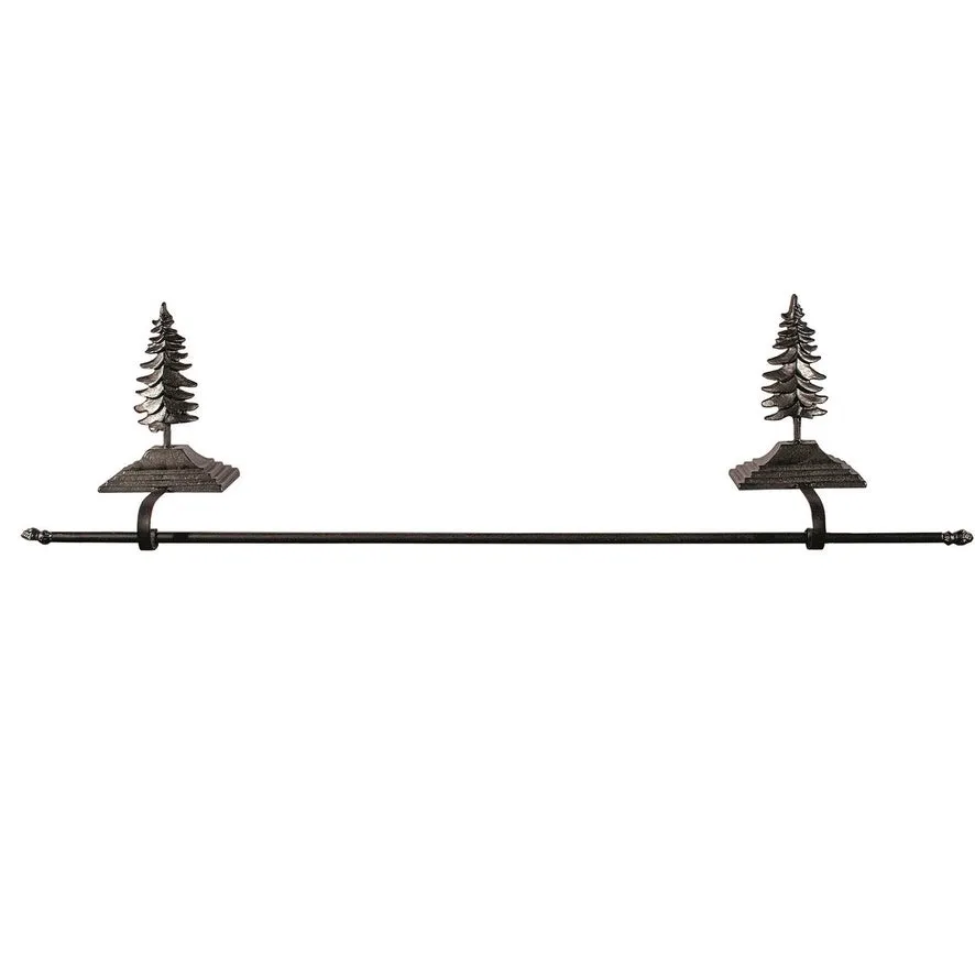 Double Christmas Tree Stocking Holder with Rod - Black