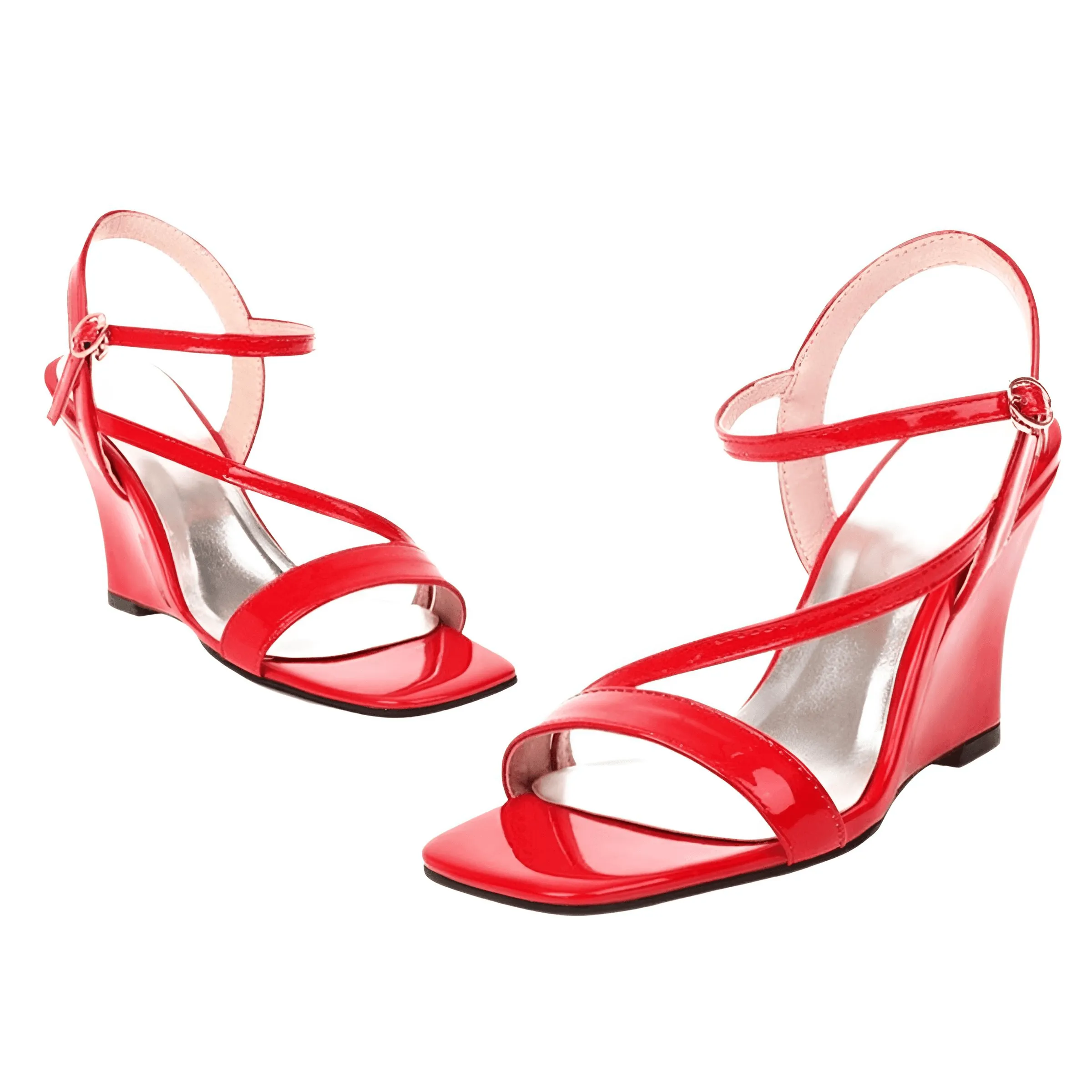 Elegant Open Toe High Wedge Strap Sandals For Women