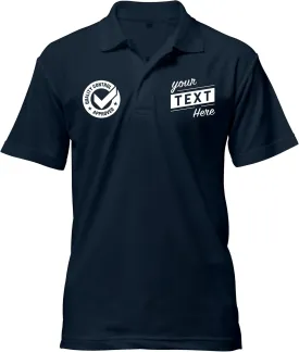 Embroidered Text | Custom Personalized Polo Shirt for Men & Women, Short Sleeve Sports Golf Tennis T-Shirt
