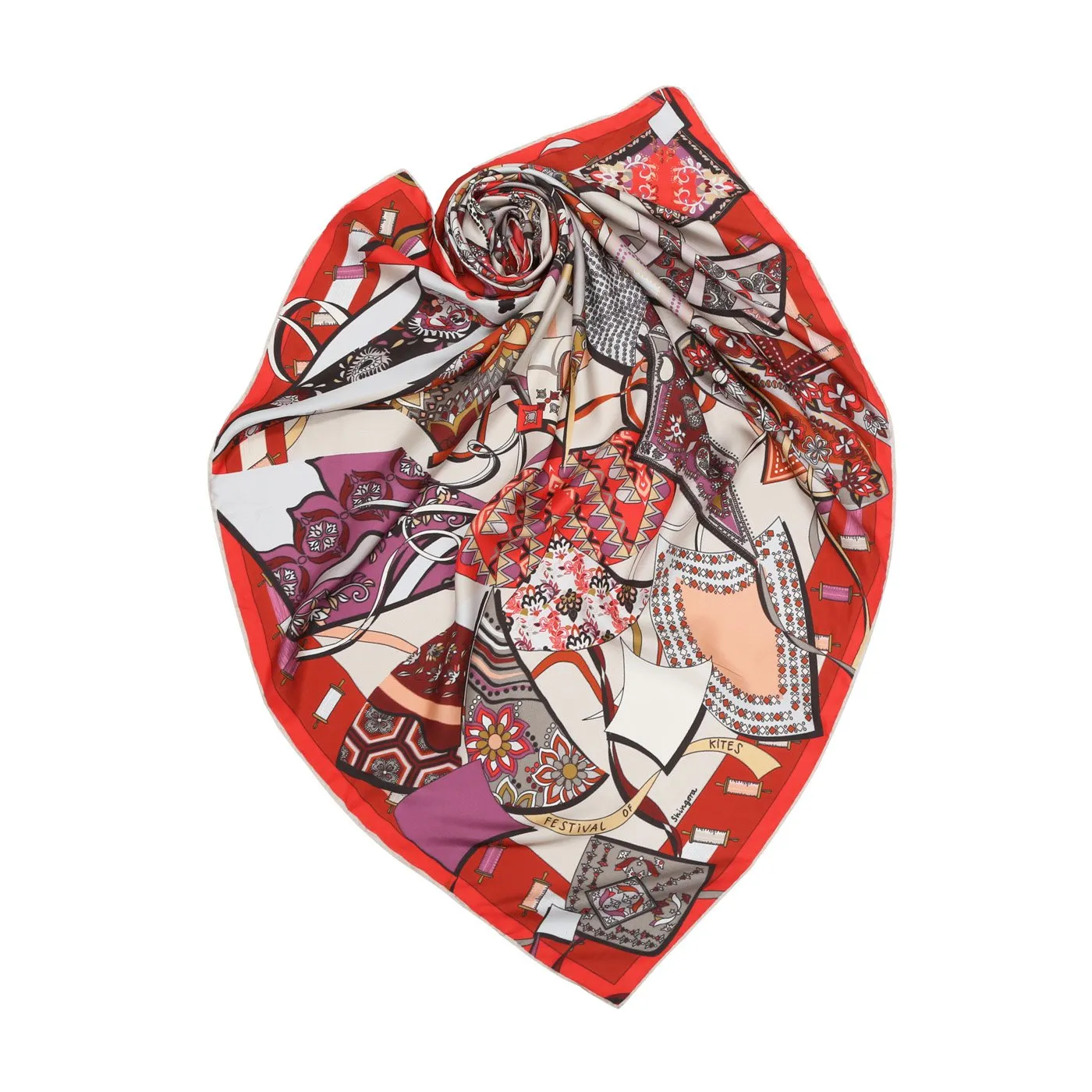 Festivals Of Kites Printed Square Scarf
