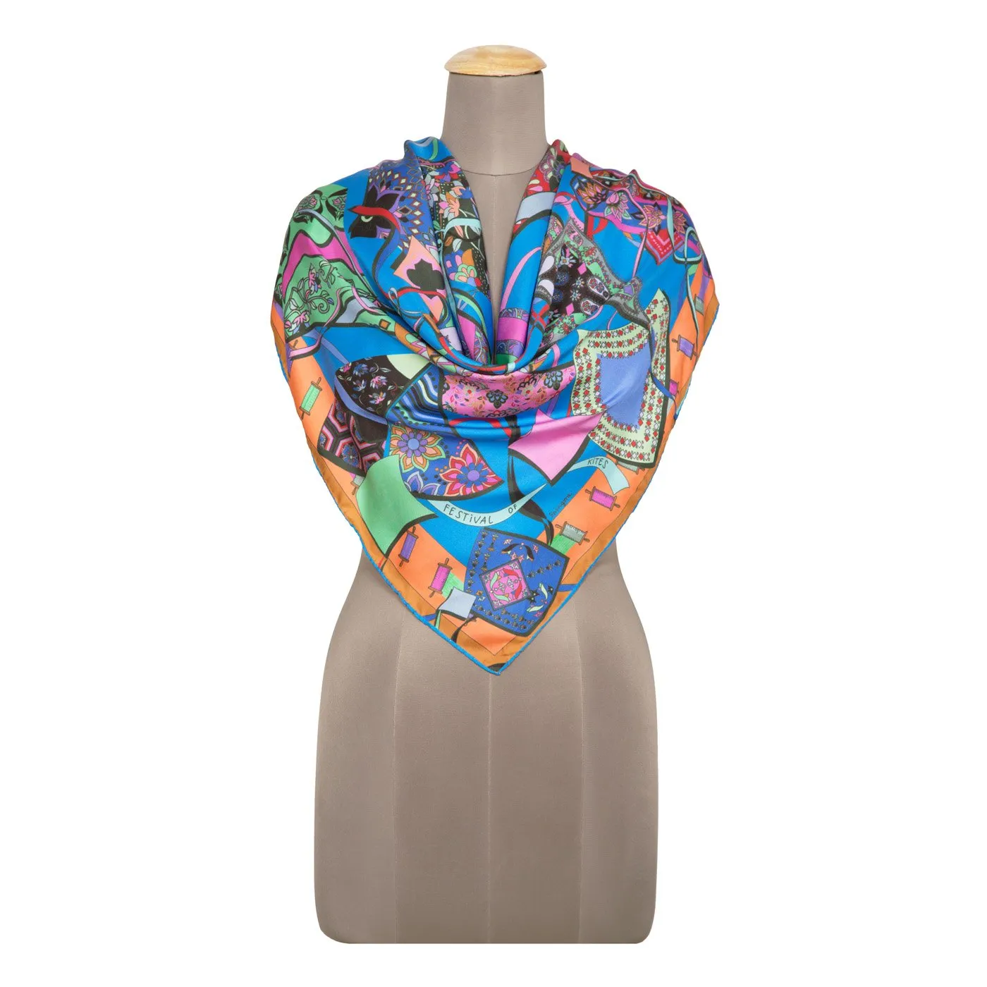 Festivals Of Kites Printed Square Scarf