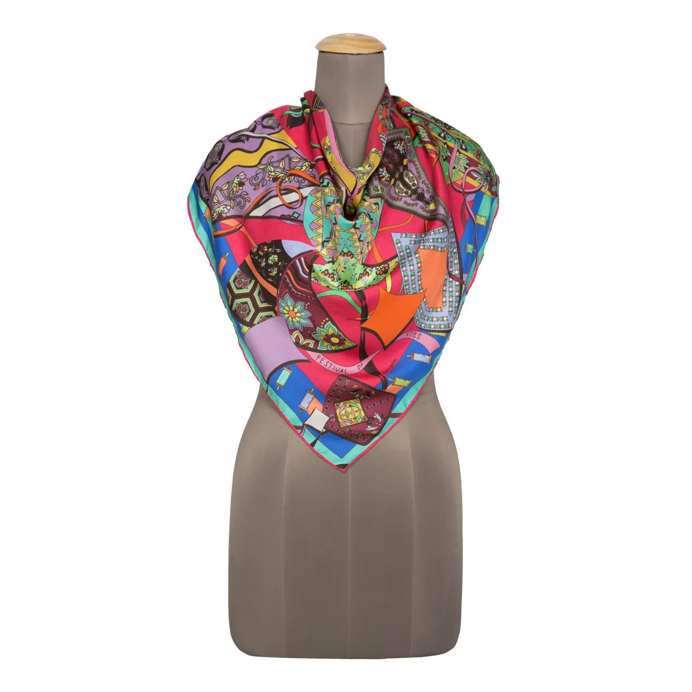 Festivals Of Kites Printed Square Scarf