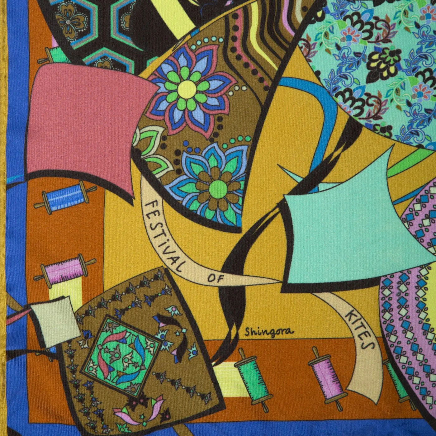 Festivals Of Kites Printed Square Scarf