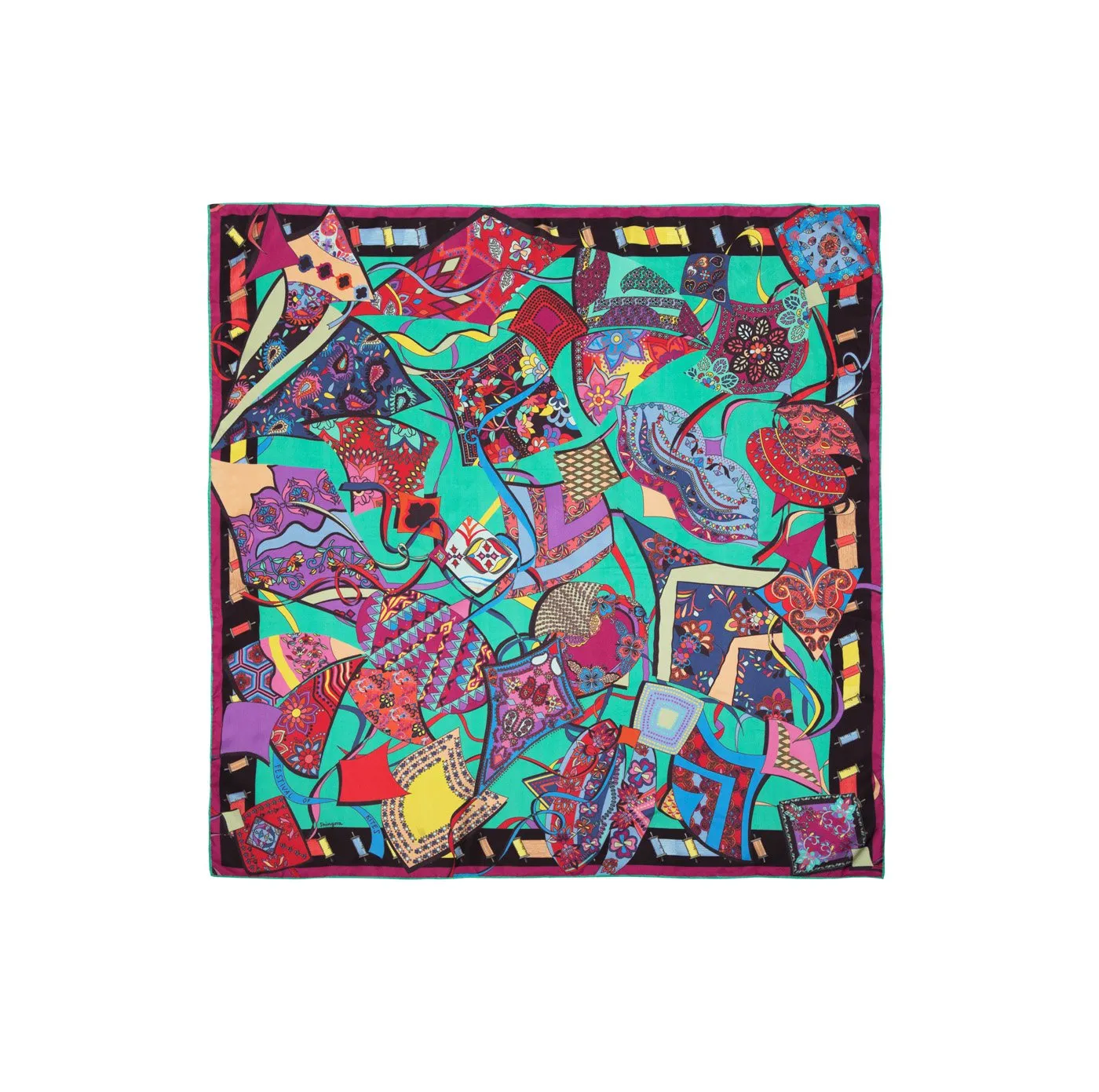 Festivals Of Kites Printed Square Scarf