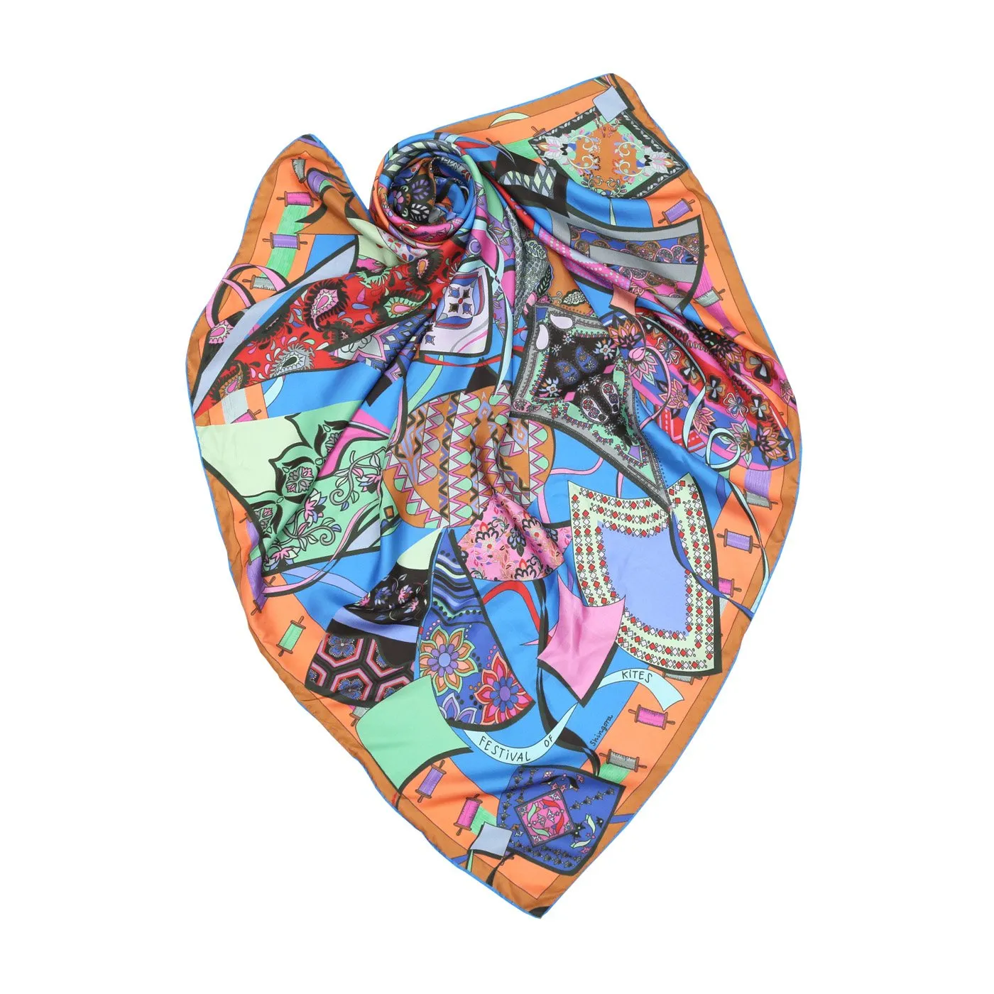 Festivals Of Kites Printed Square Scarf