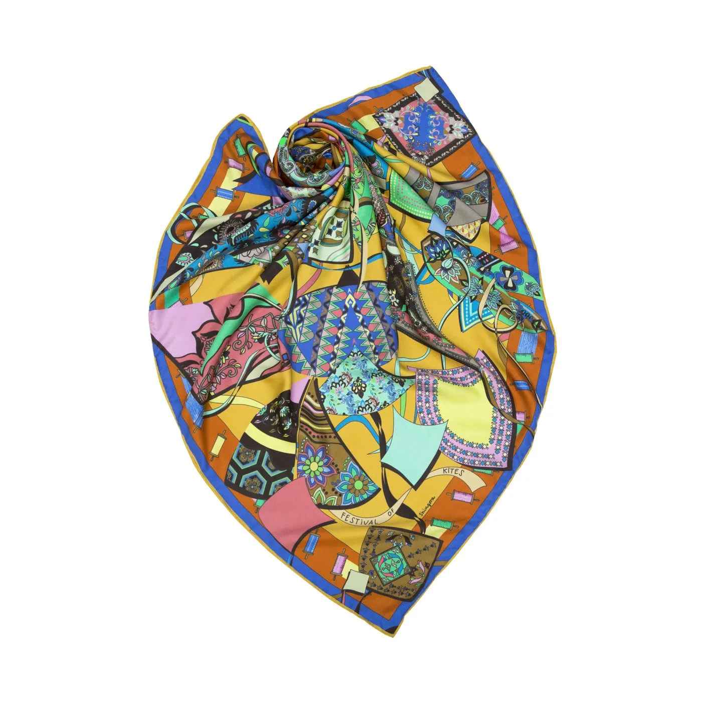 Festivals Of Kites Printed Square Scarf