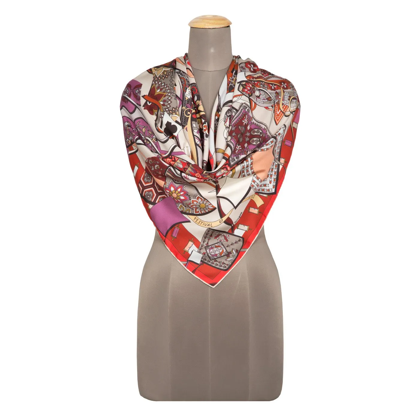 Festivals Of Kites Printed Square Scarf
