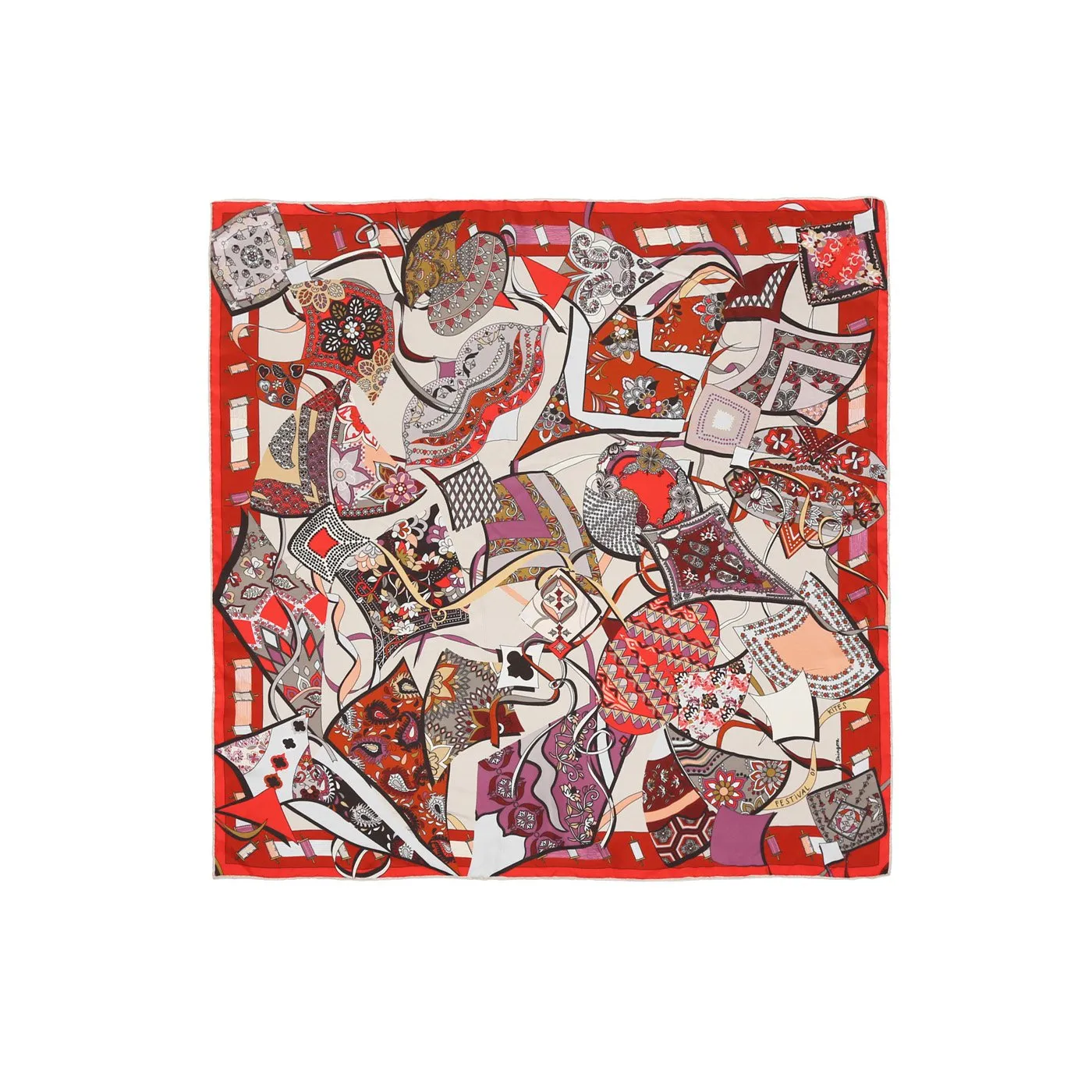 Festivals Of Kites Printed Square Scarf