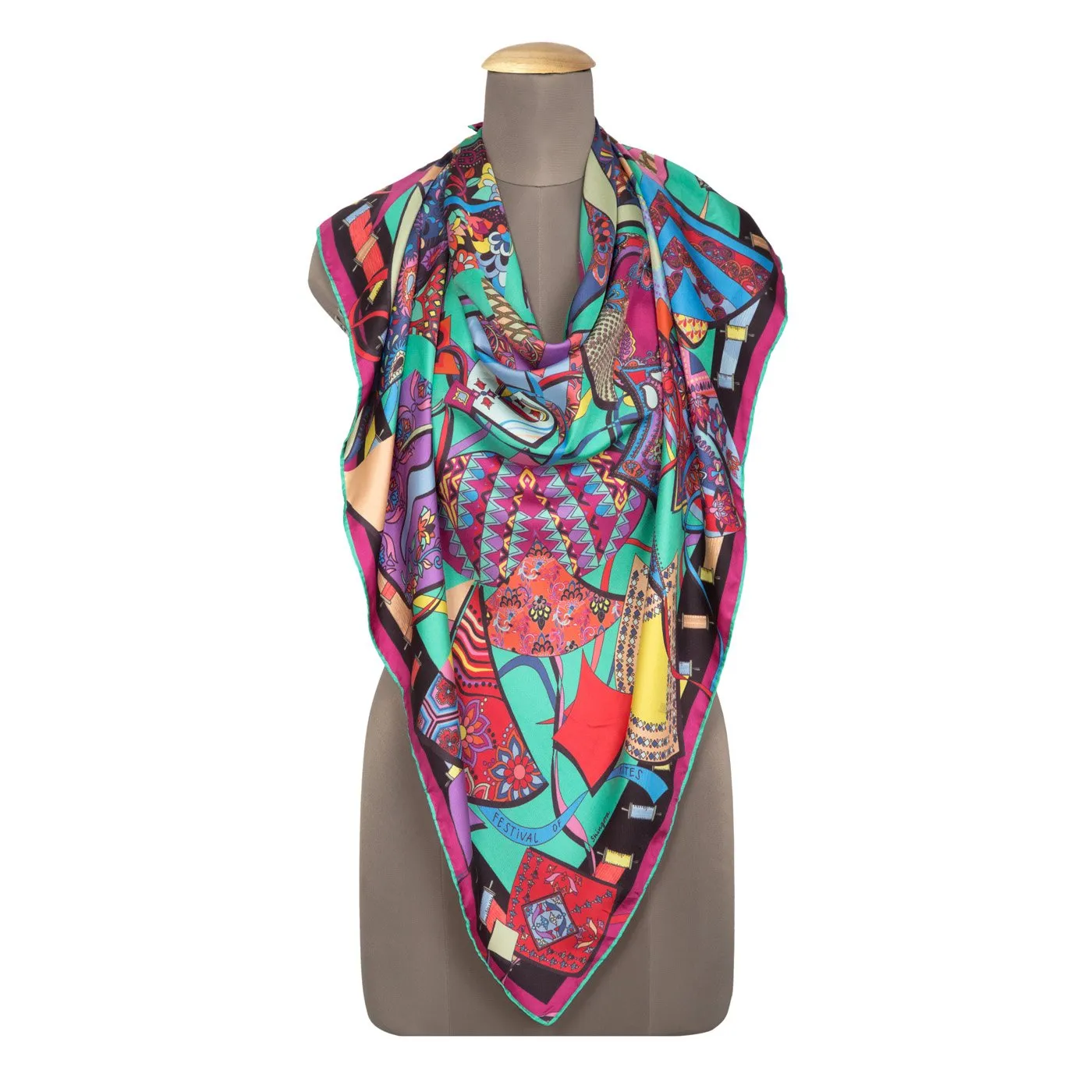 Festivals Of Kites Printed Square Scarf