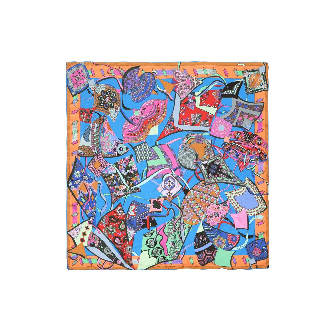 Festivals Of Kites Printed Square Scarf