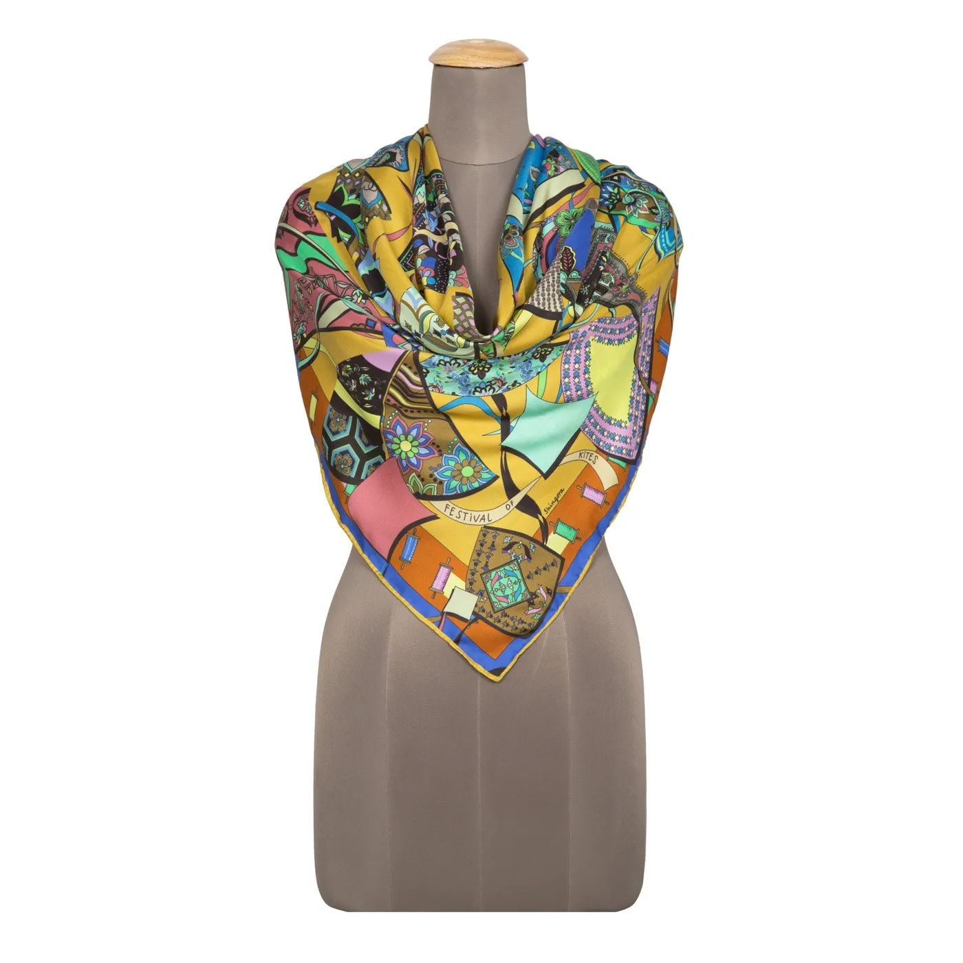 Festivals Of Kites Printed Square Scarf