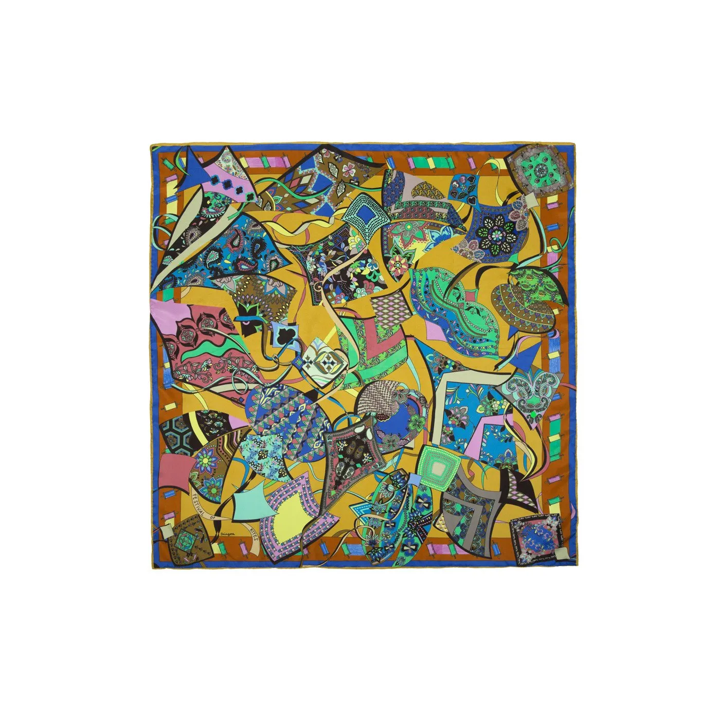 Festivals Of Kites Printed Square Scarf