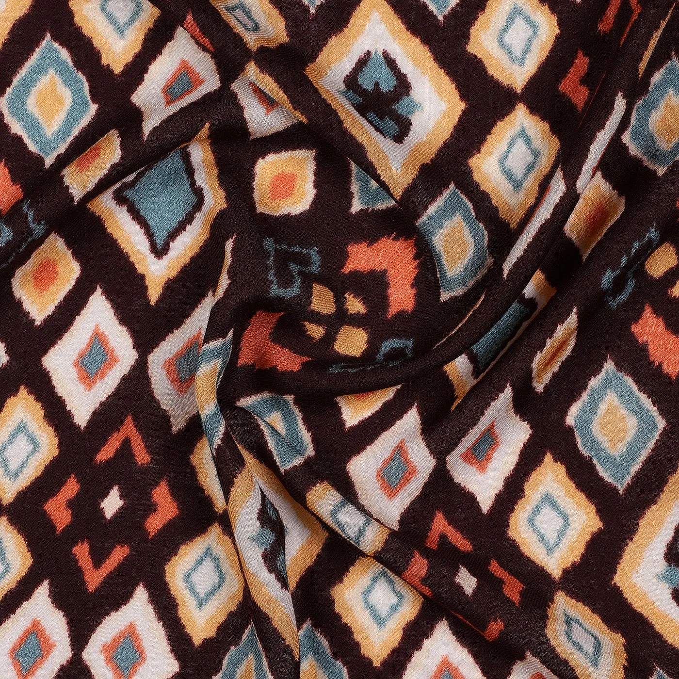 Geo Ikat Printed Woolen Stole