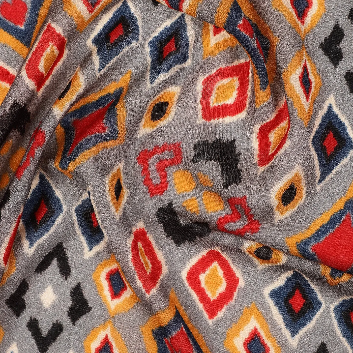 Geo Ikat Printed Woolen Stole