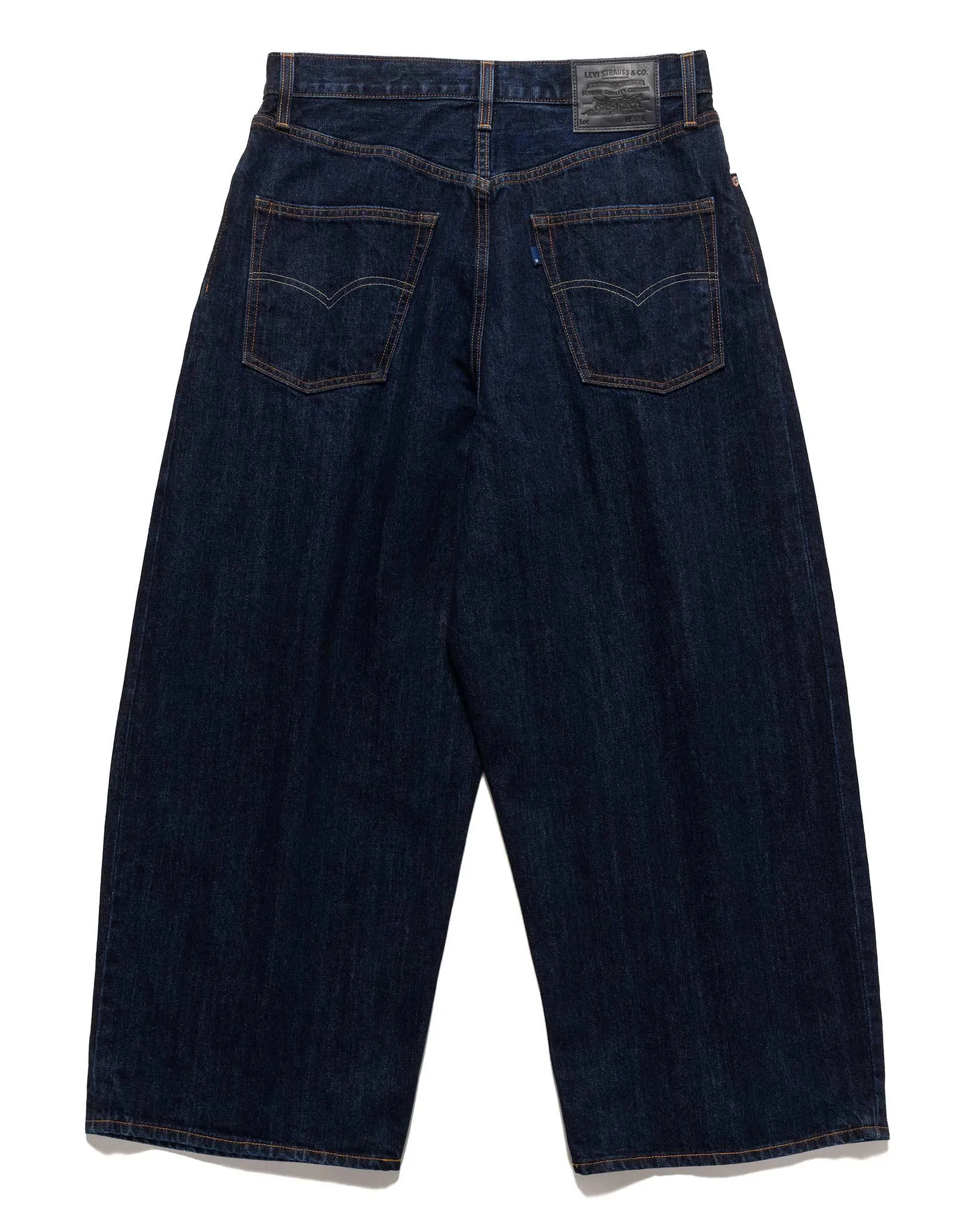 Japanese Denim Wide Leg Pleat Jeans Meadow