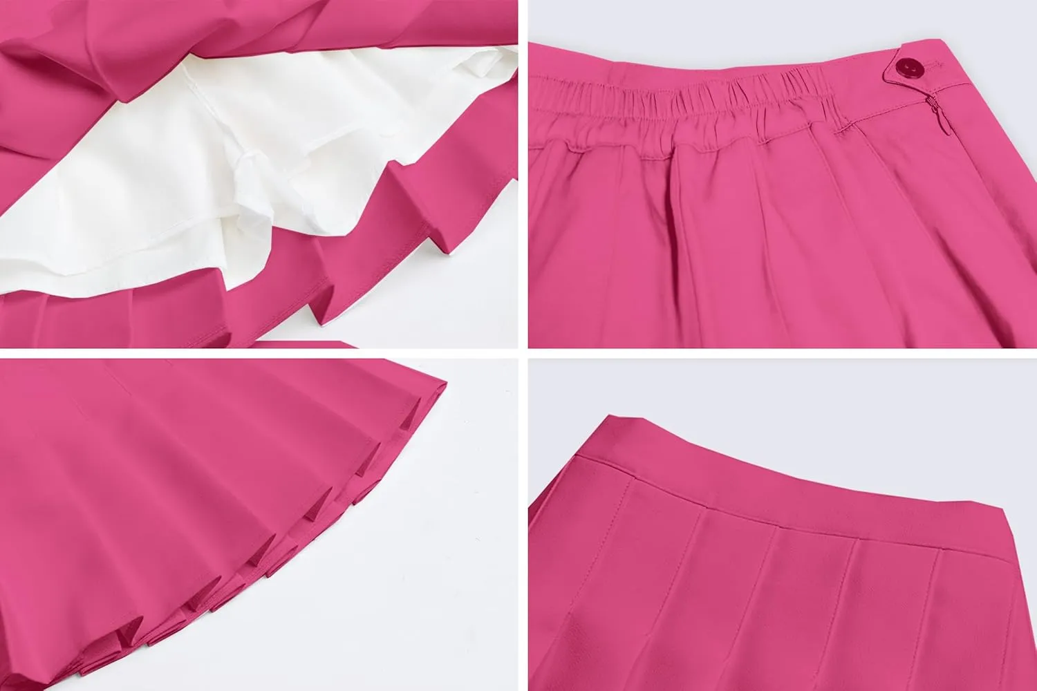 Joe Wenko Girls Women's Pleated Skirt, High Waist School Uniform A-Line Short Skirt