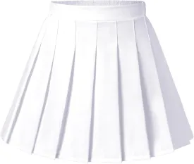KEREDA Girls Pleated Mini Skirt High Waist Tennis School Uniform Skirts 4-14 Years