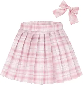 KEREDA Girls Pleated Mini Skirt High Waist Tennis School Uniform Skirts 4-14 Years
