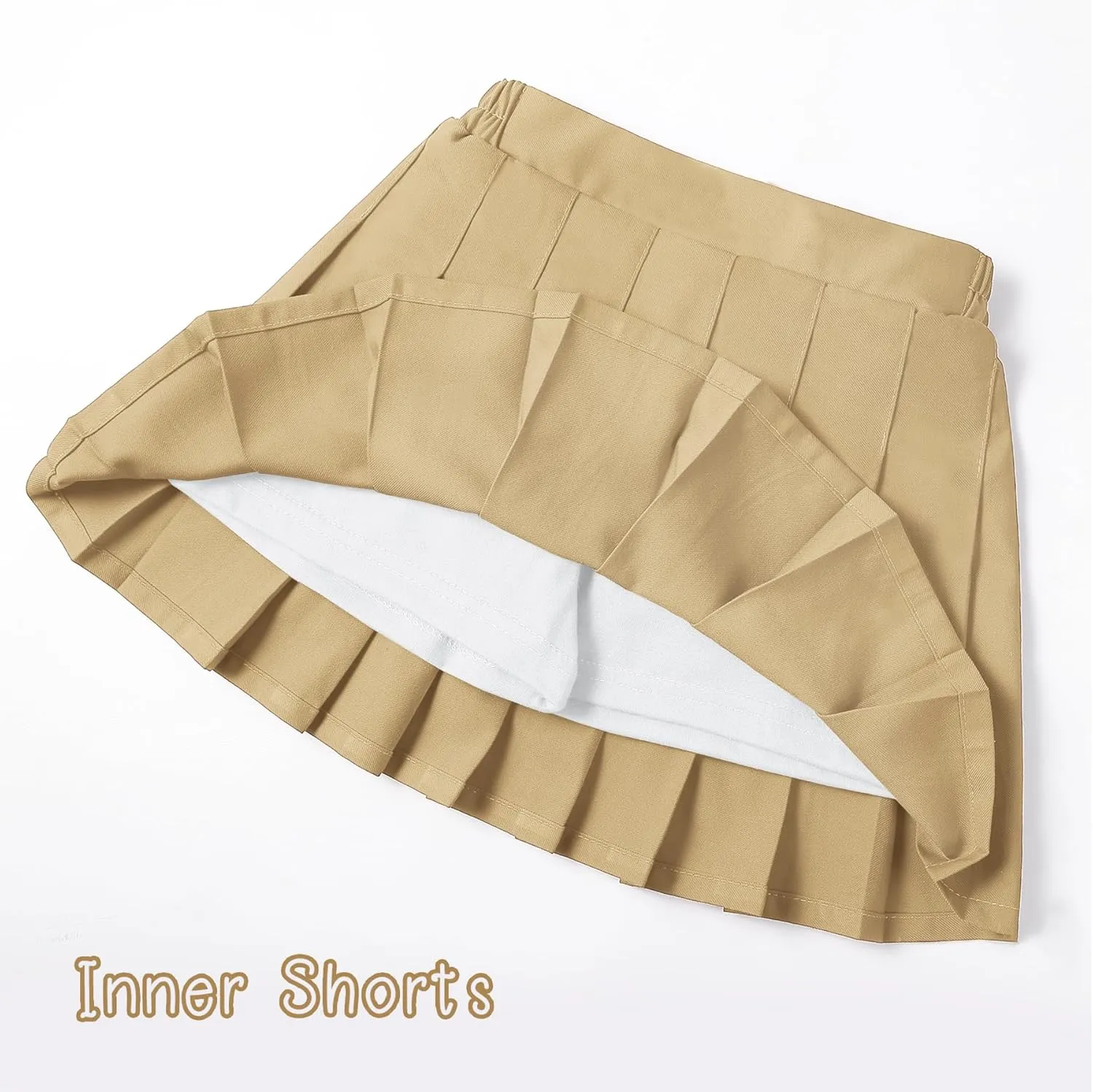 KEREDA Girls Pleated Mini Skirt High Waist Tennis School Uniform Skirts 4-14 Years
