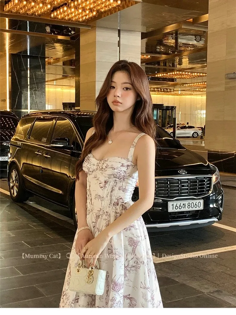 [Mummy Cat] Toile de Jouy Princess Floral Dress Gown