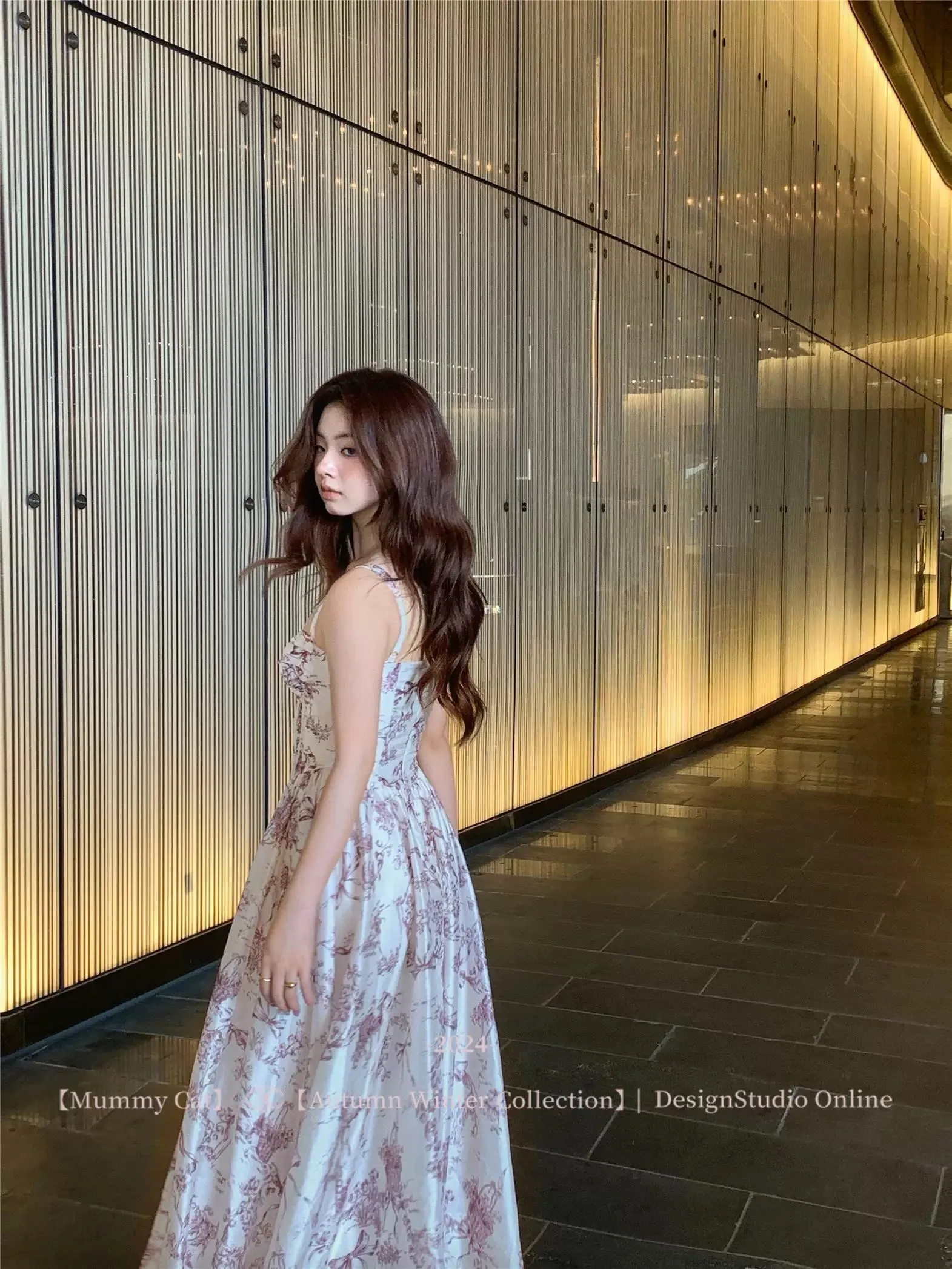 [Mummy Cat] Toile de Jouy Princess Floral Dress Gown