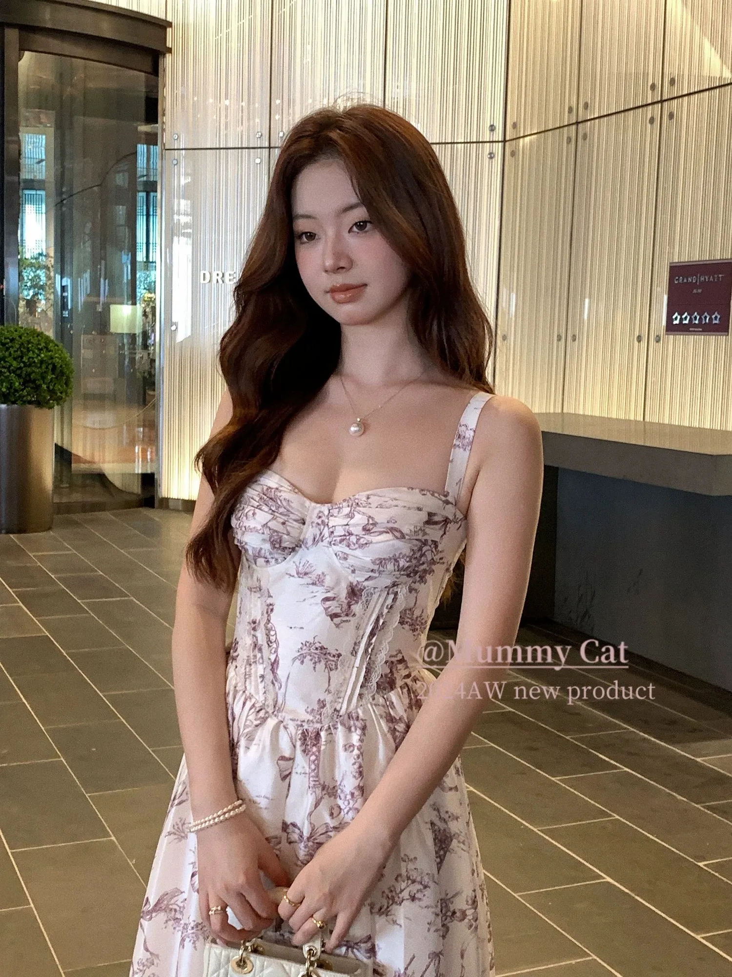 [Mummy Cat] Toile de Jouy Princess Floral Dress Gown