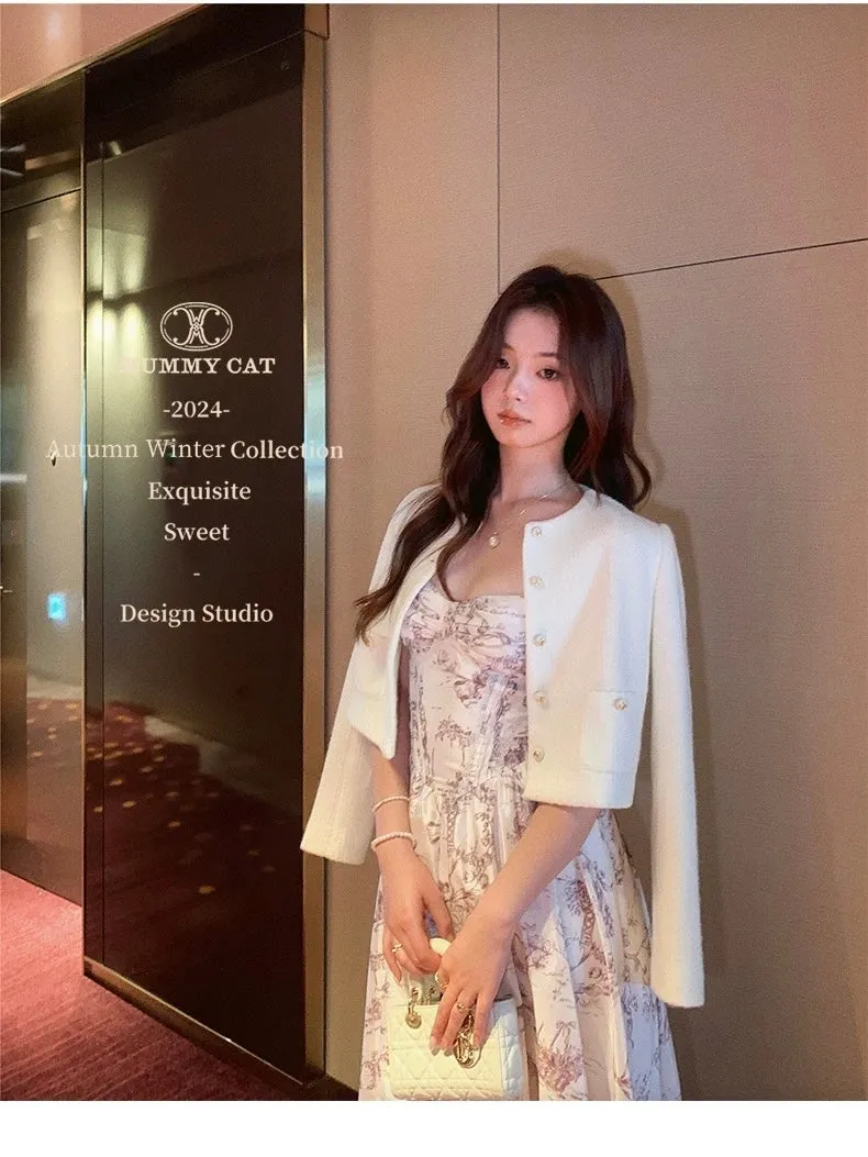 [Mummy Cat] Toile de Jouy Princess Floral Dress Gown