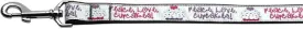 Peace Love Cupcakes Nylon Dog Leash 5-8 Inch Wide 6ft Long