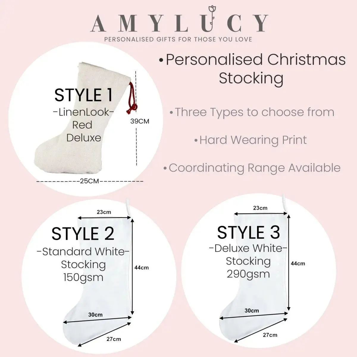 Personalised Christmas Reindeer Stocking, Reindeer Family Christmas Decoration, Christmas Decor, Christmas Santa Stocking, Christmas Family